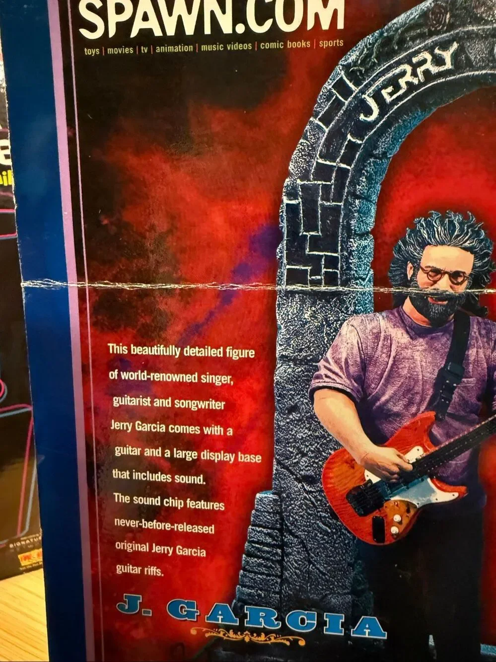 Grateful Dead Jerry Garcia Figurine Plays Jerry Guitar Riff New In Box *READ*